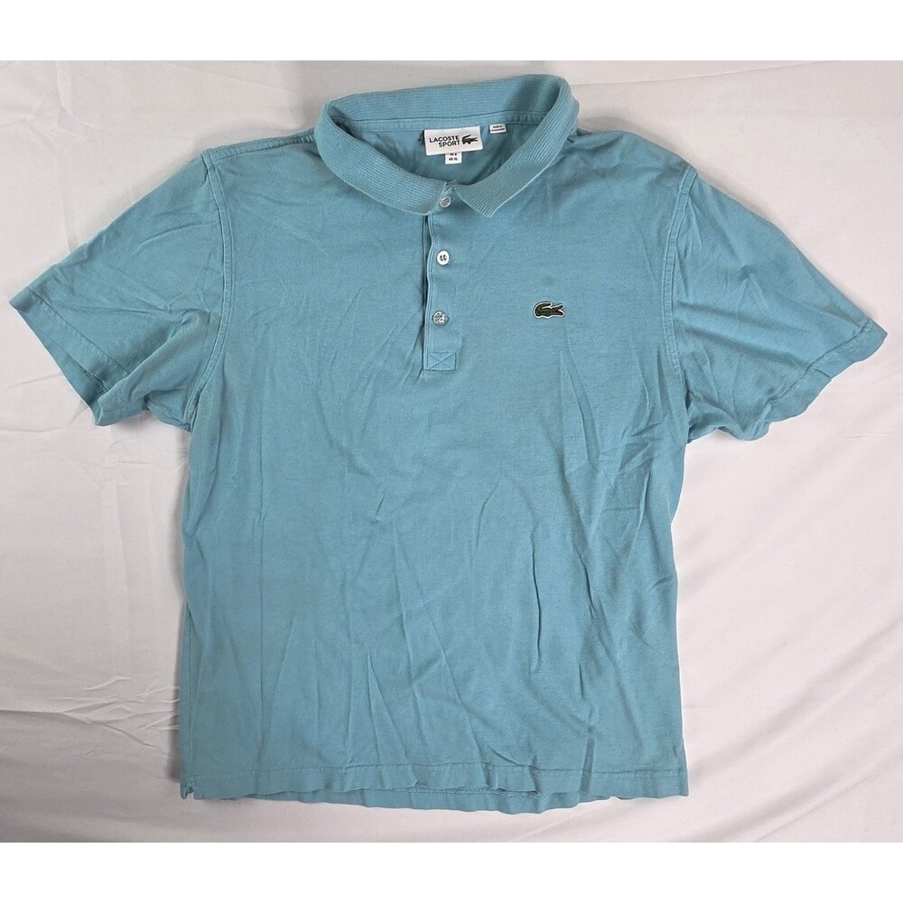 Lacoste Polo Shirt Mens Size XL Turquoise Casual Short Sleeve Adult